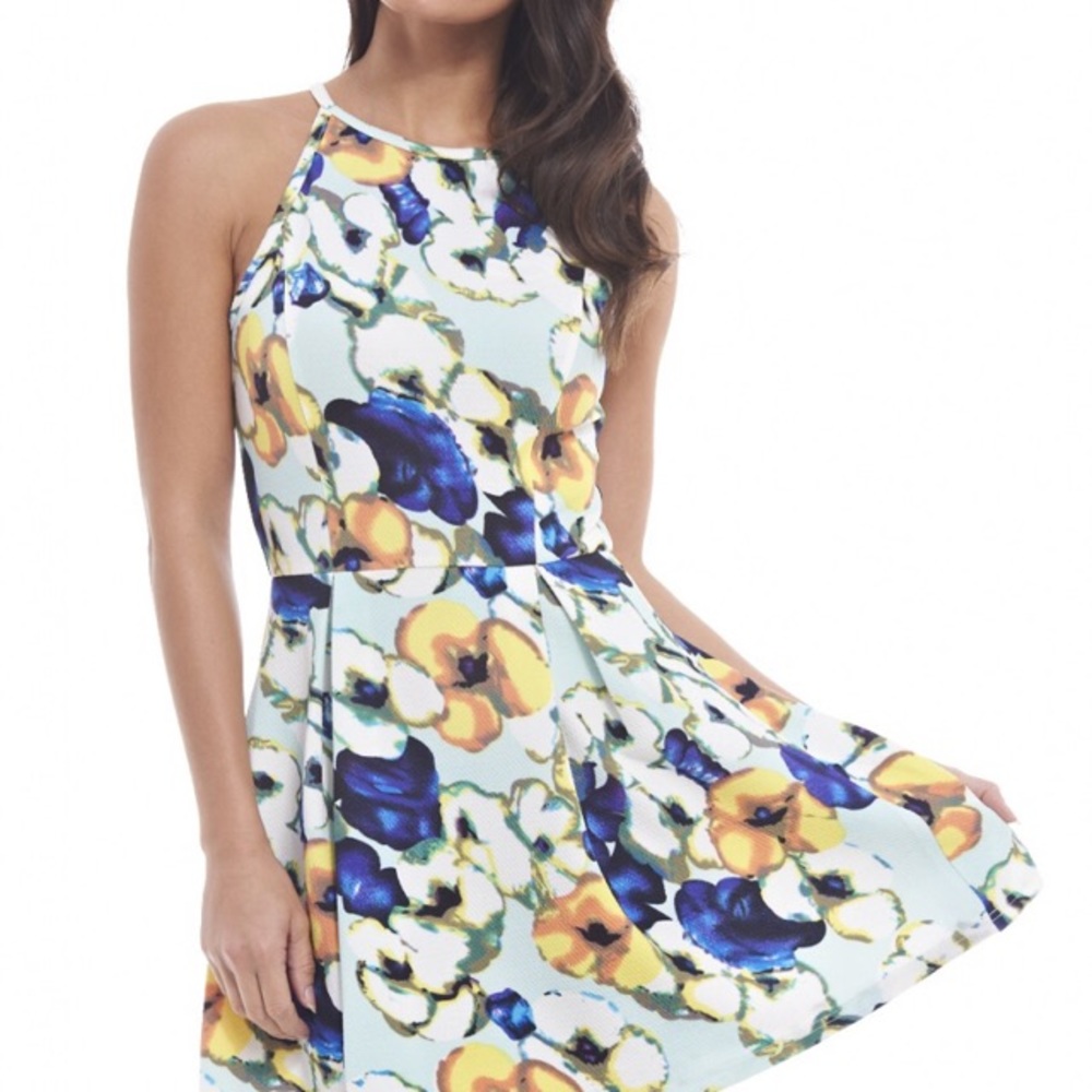LAST ONE Watercolor floral print dress